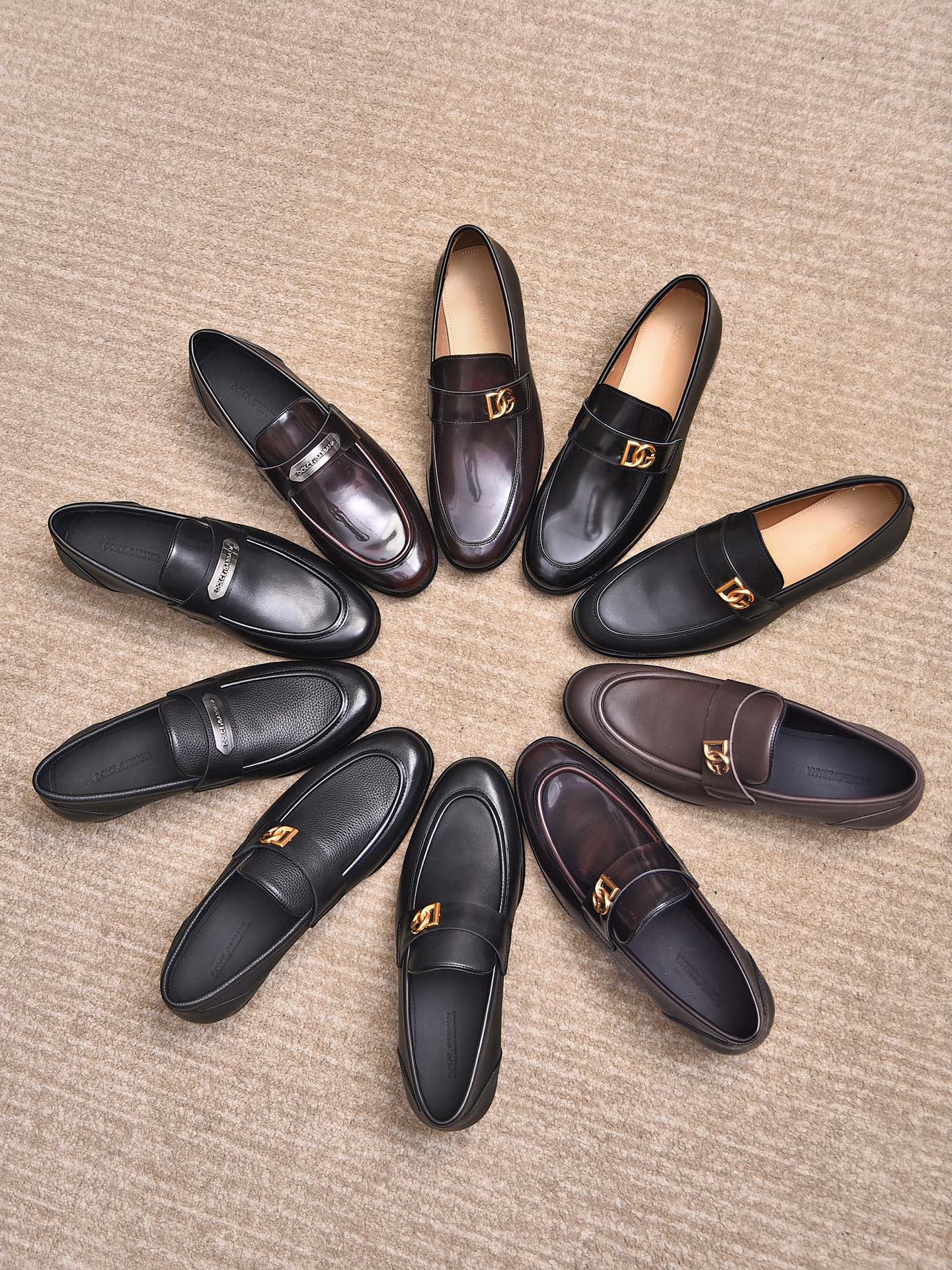 D&G men's leather shoes-70