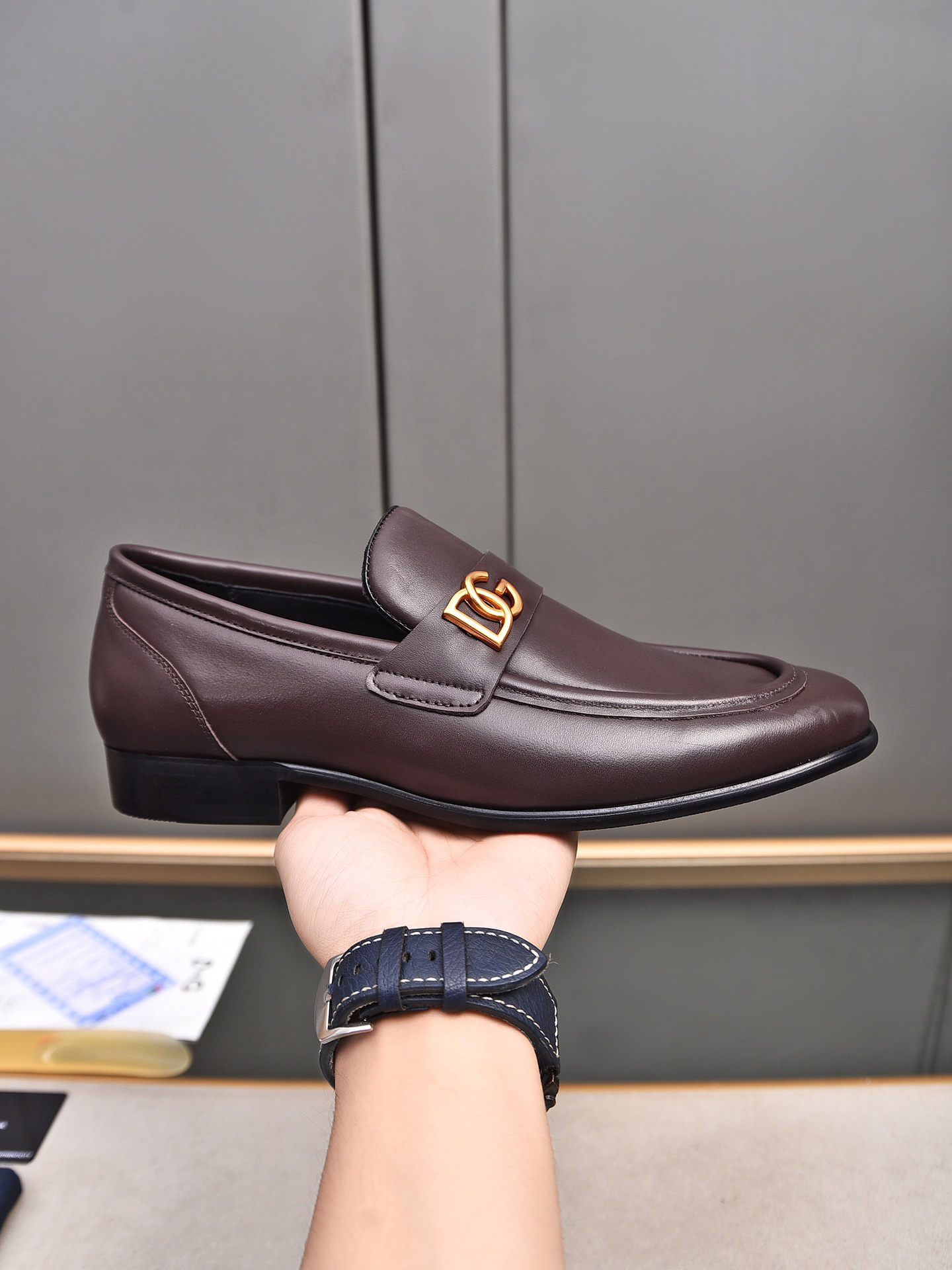 D&G men's leather shoes-62