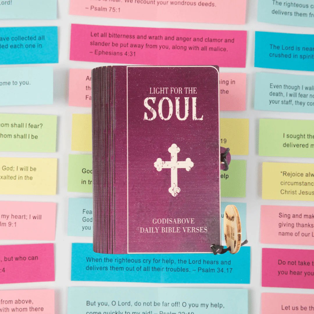 🎁 ✝️Handmade Wooden Bible Verses Box - Daily Bible Verses (🎁 A Reminder of God's Words💖)