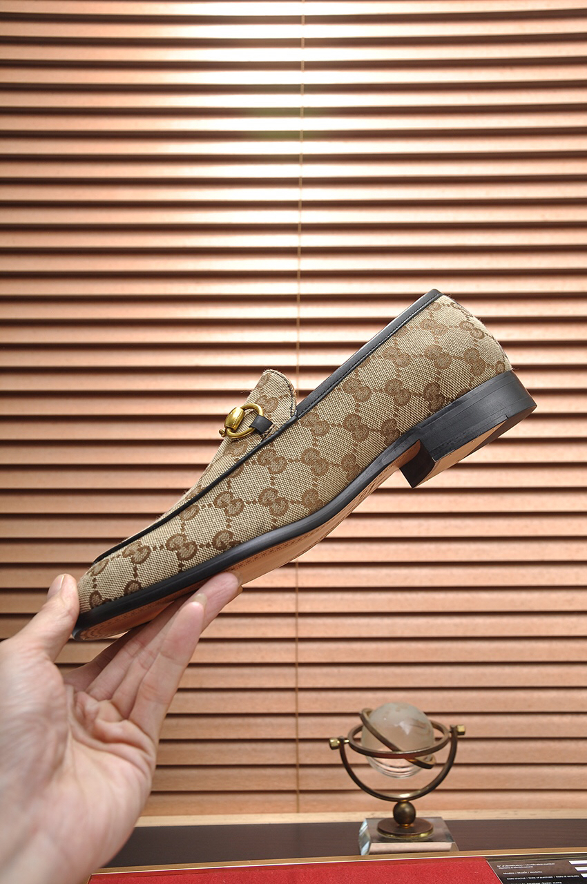 Gucci men's leather shoes-66
