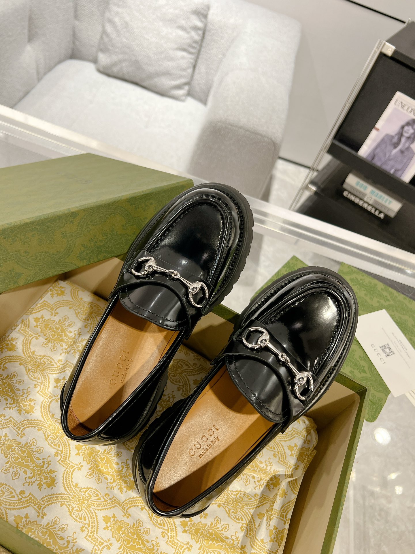 Gucci women's leather shoes-58