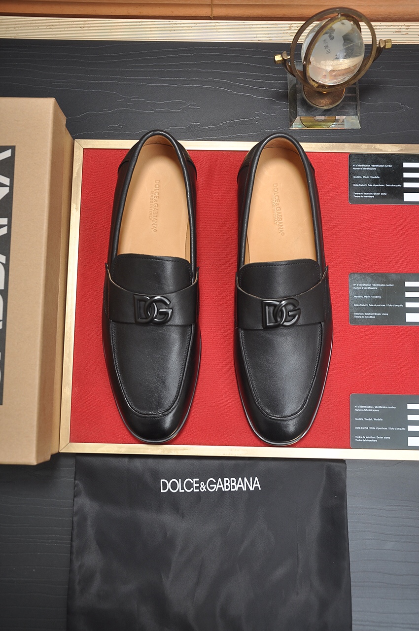 D&G men's leather shoes-3