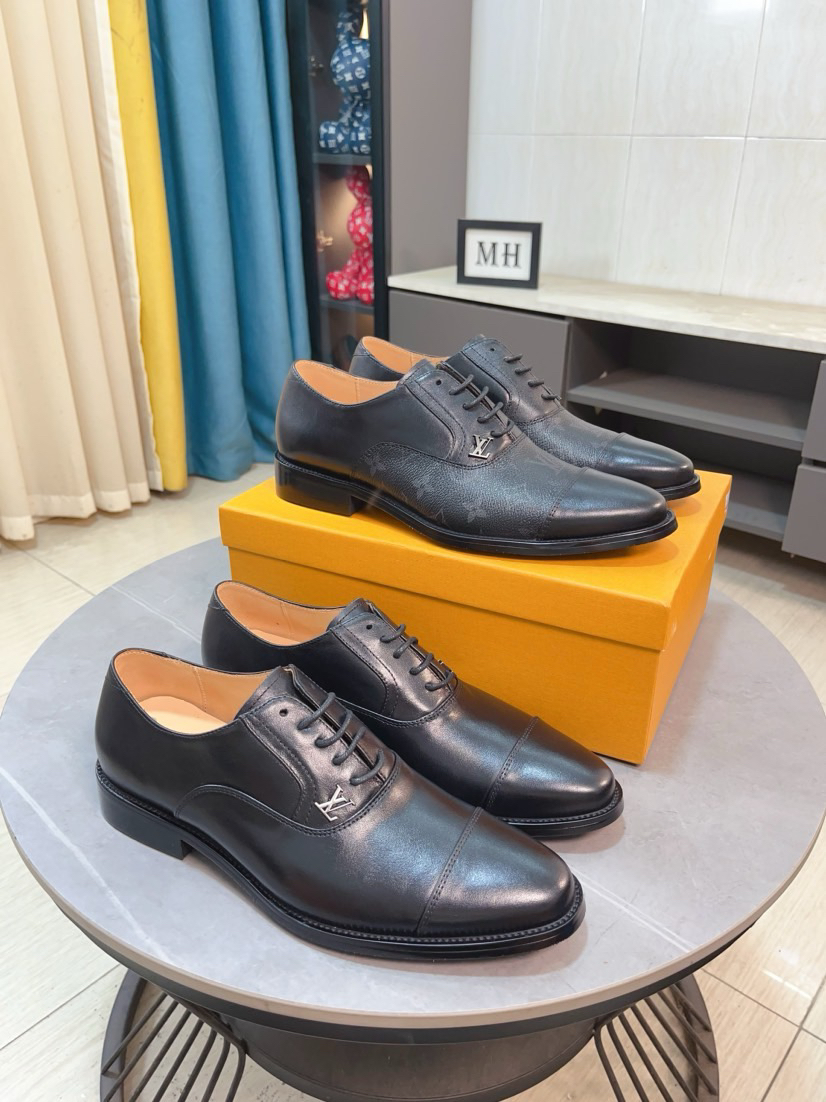 LV men's leather shoes-20