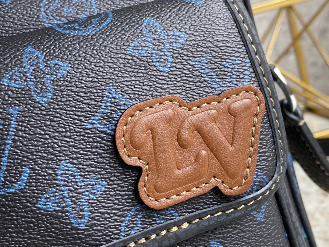 Louis Vuitton Mens Christopher Wearable Wallet Blue Monogram Coated Canvas M81854
