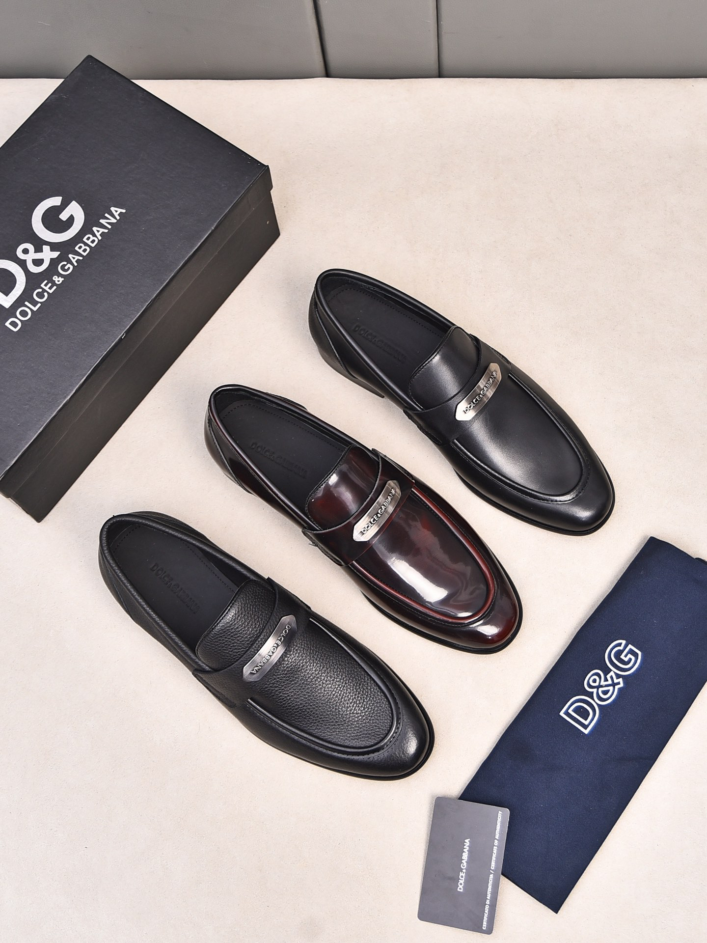 D&G men's leather shoes-11