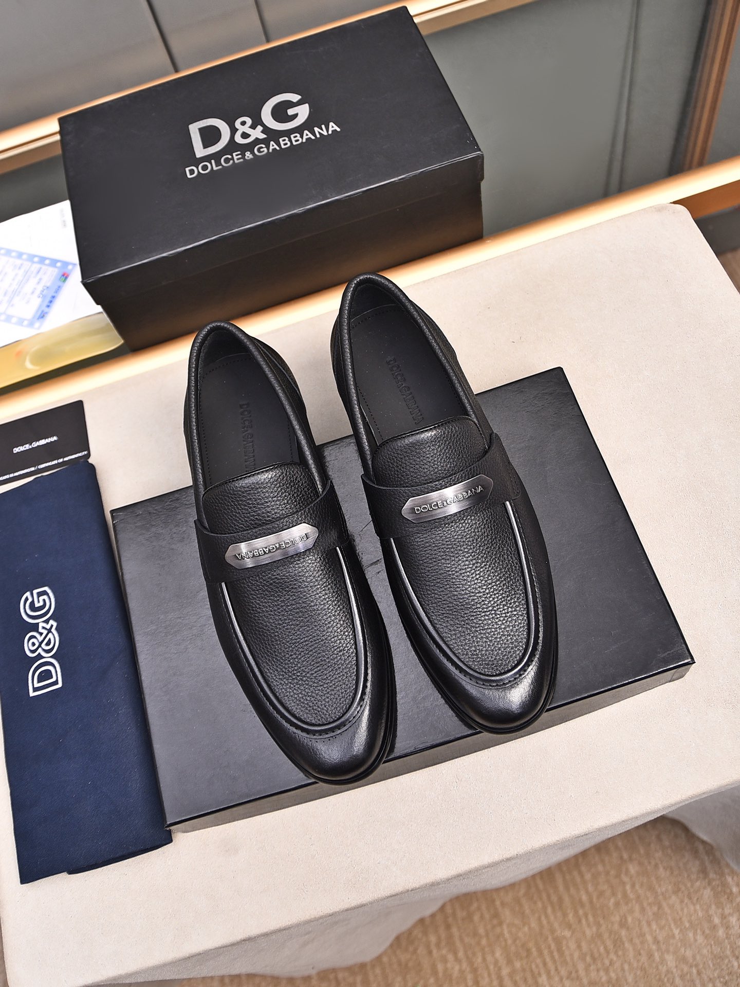 D&G men's leather shoes-70