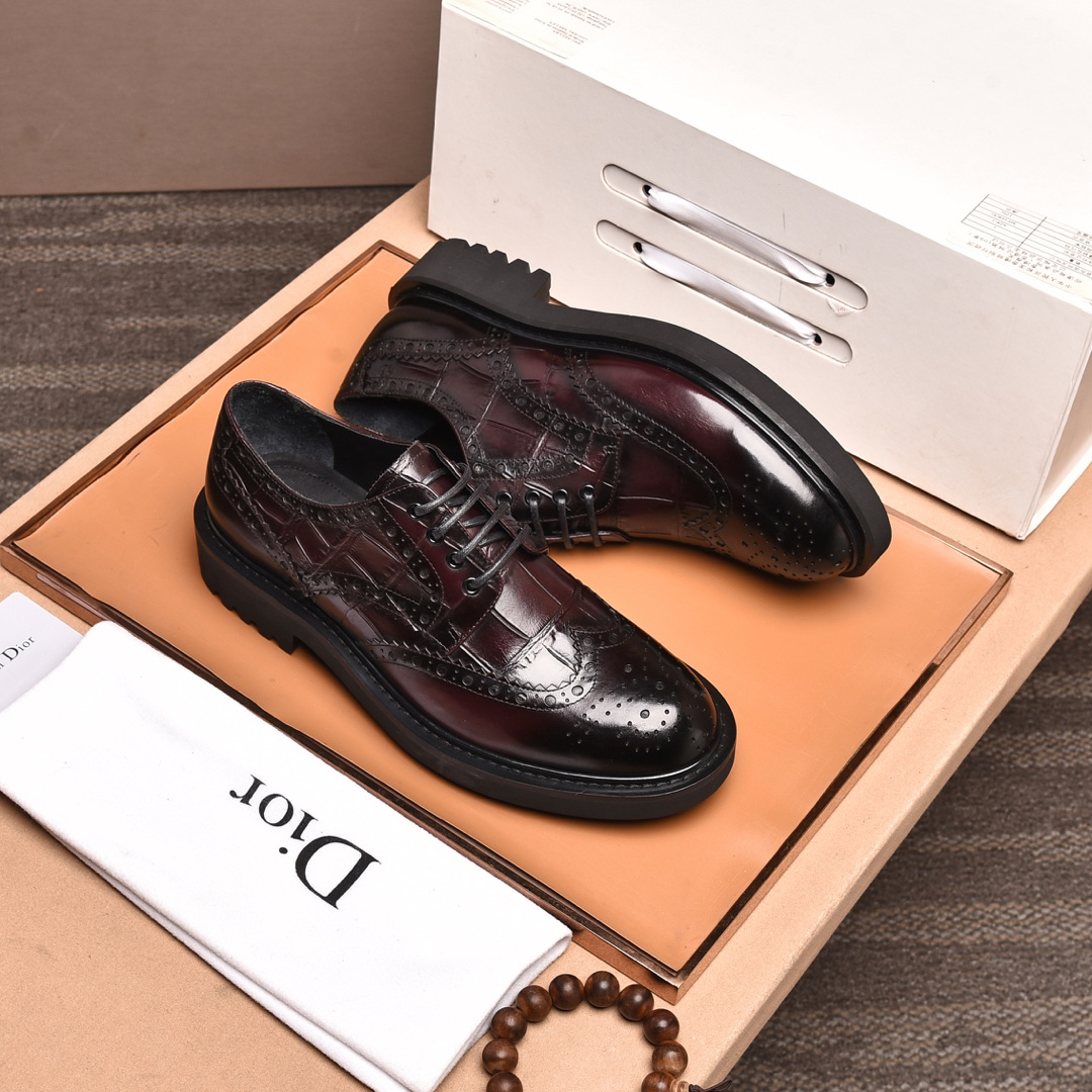 Dior men's leather shoes-11
