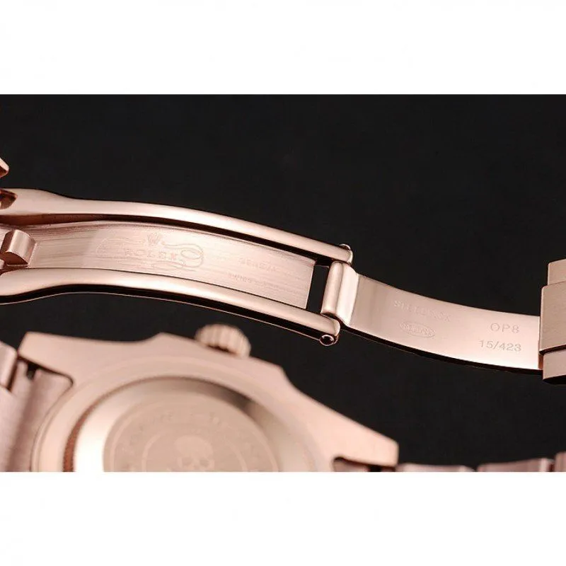 Swiss Submariner Skull Limited Edition Brown Dial Rose Gold Case And Bracelet 1454087