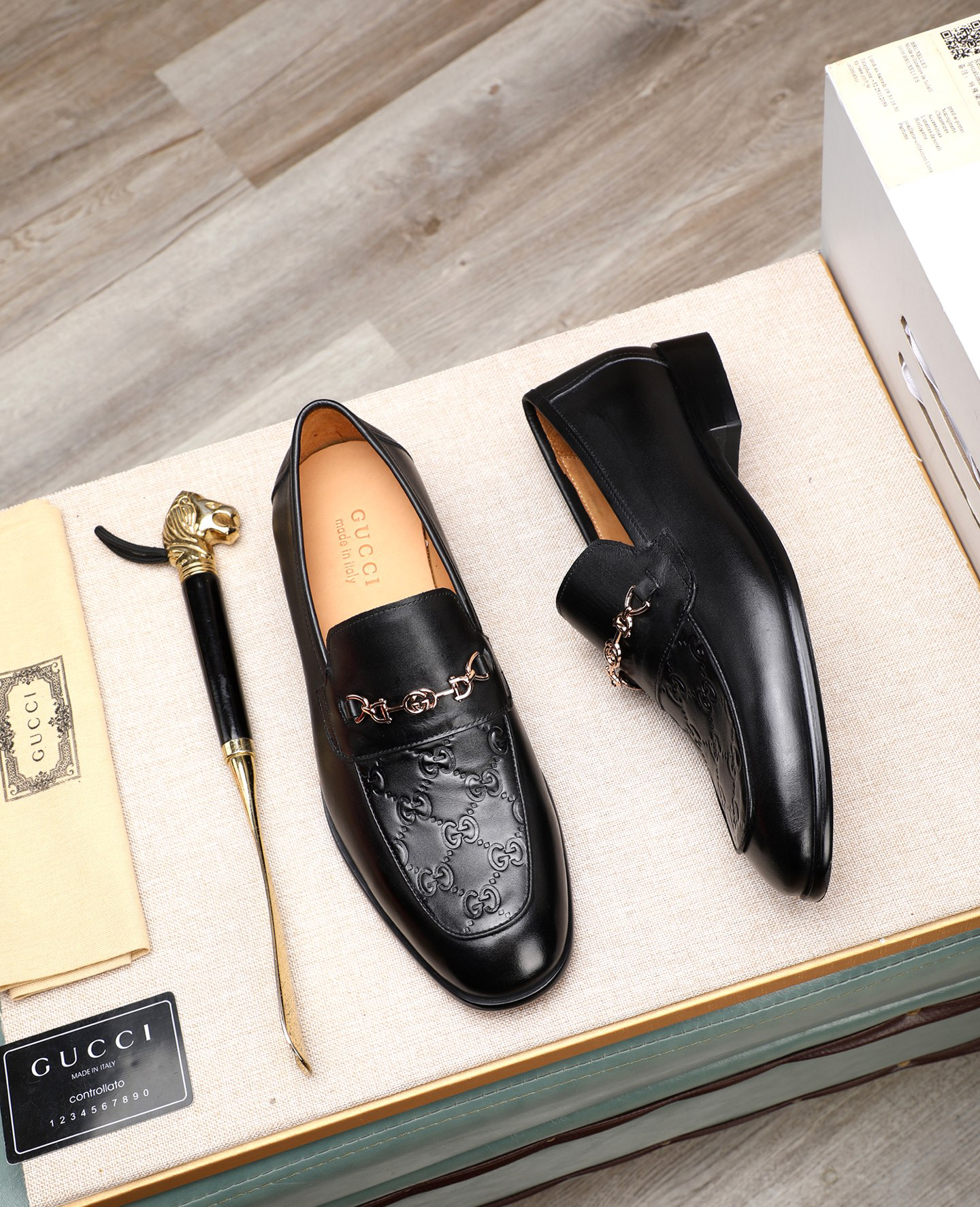 Gucci men's leather shoes-99