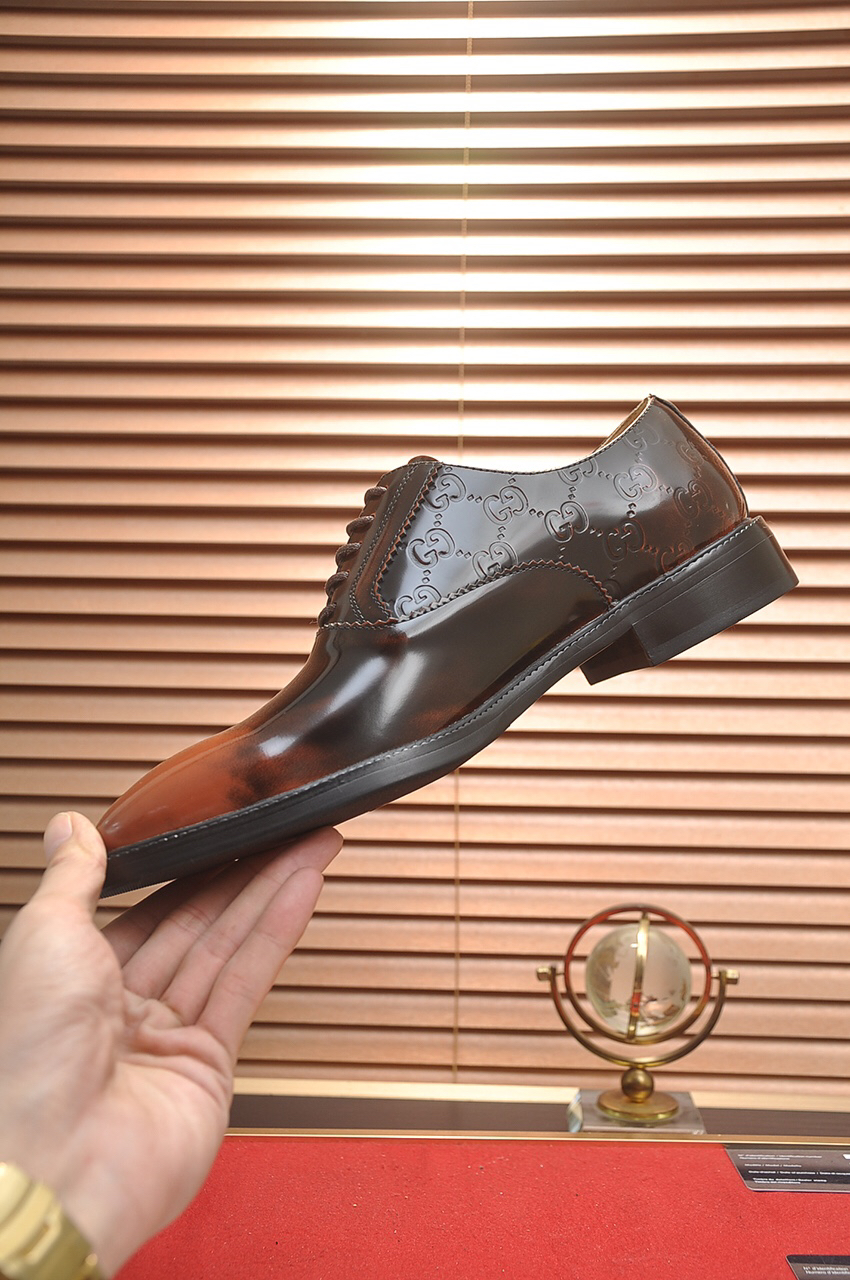 Gucci men's leather shoes-64