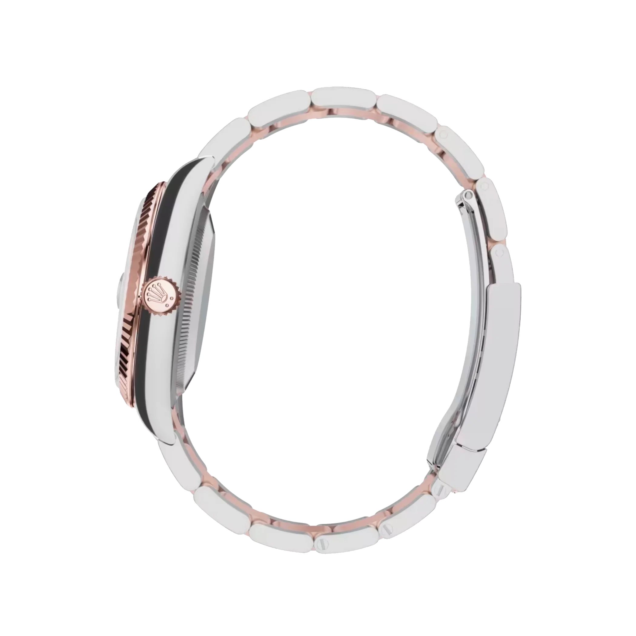 Datejust: Oystersteel and Everose gold, white dial, Oyster bracelet, m126231-0016