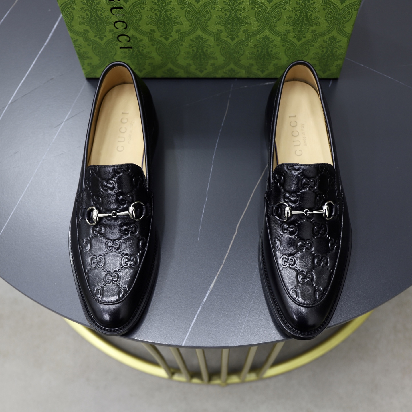 Gucci men's leather shoes-74