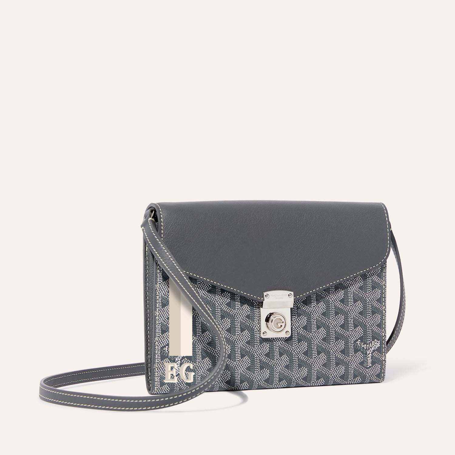 Chypre Wallet-Pouch Stripes and Initials