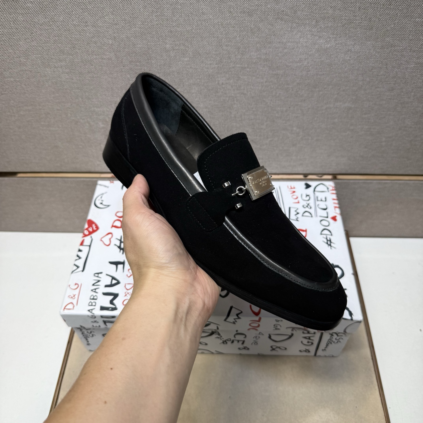 D&G men's leather shoes-95