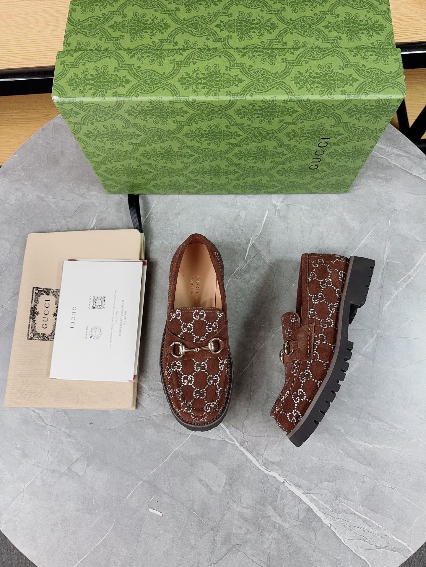 Gucci women's leather shoes-117