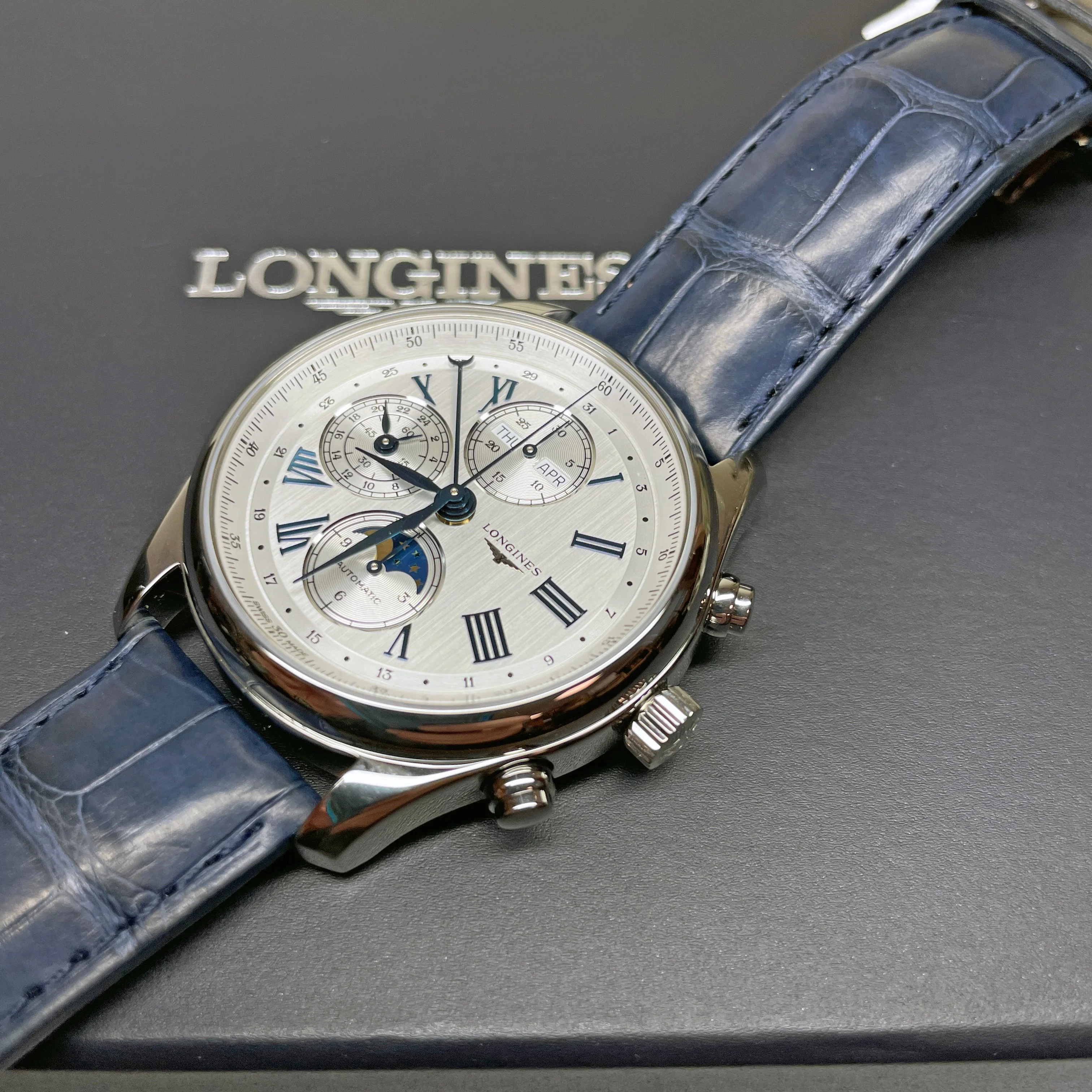 Masters Silver Blue Moon 42mm Watch L2.773.4.71.2