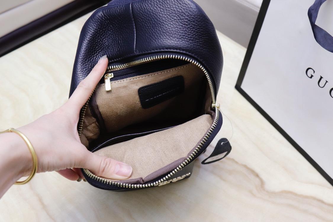 Burberry 6304 Men Leather Chest Pack Bag Black