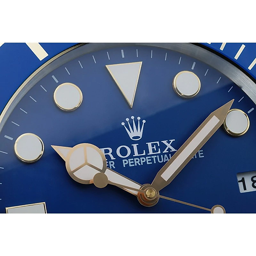 submariner seriesblue gold wall clock