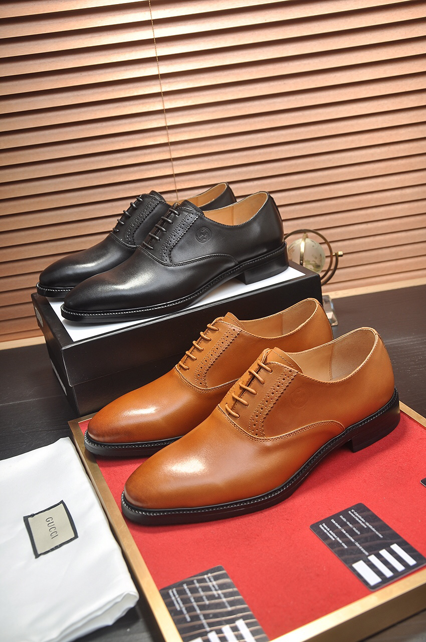 Gucci men's leather shoes-60