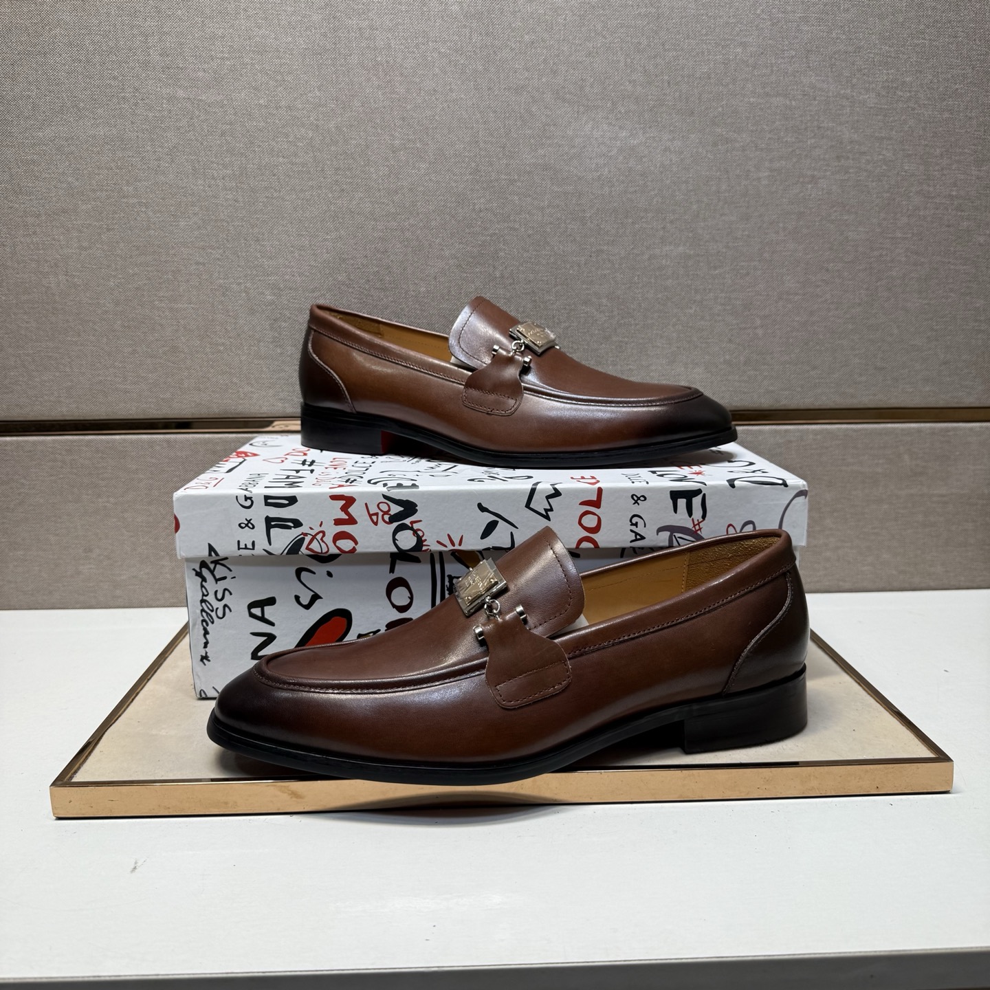 D&G men's leather shoes-39