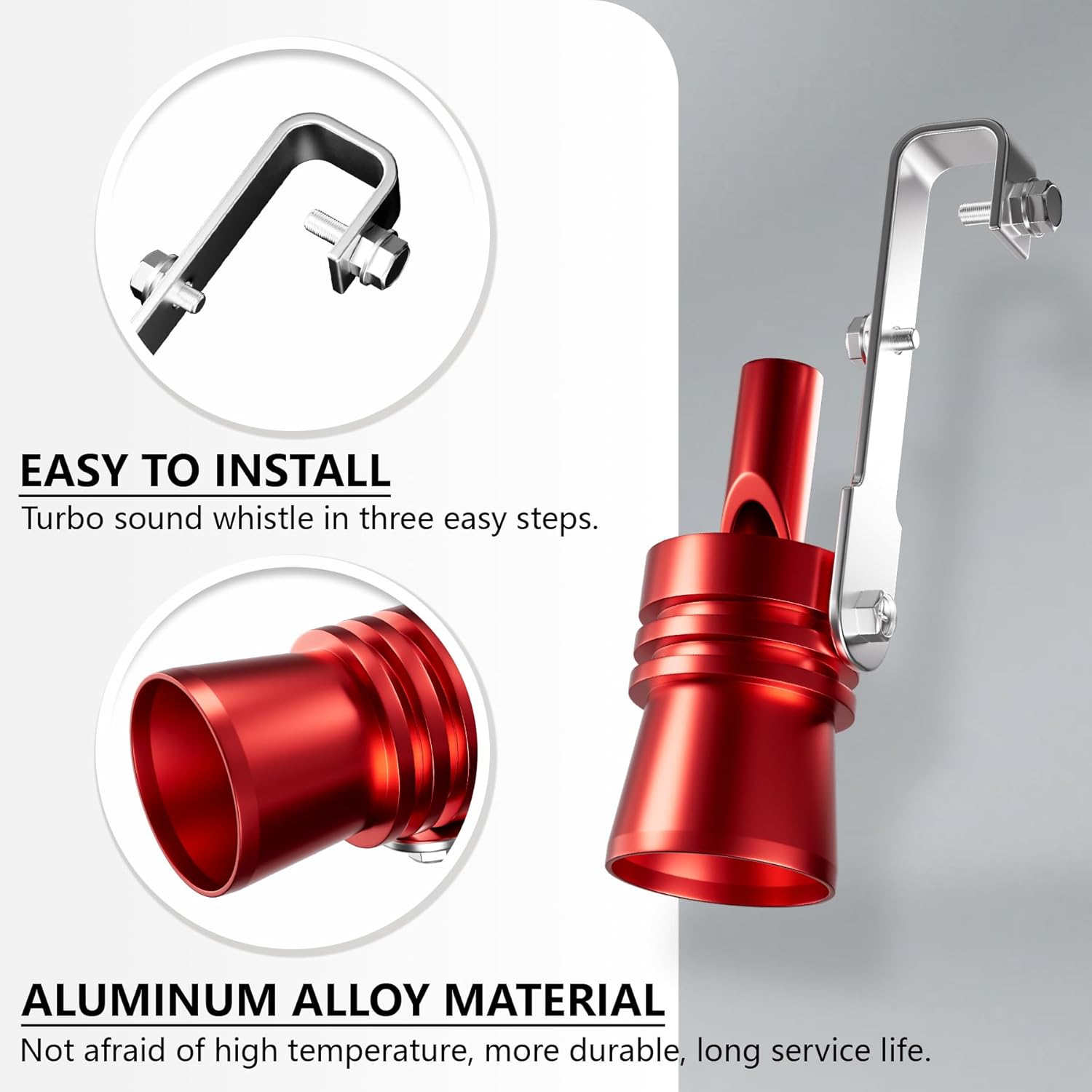 🔥Medium Universal Turbo Sound Noise Exhaust Muffler Pipe Whistle Valve🚗💨