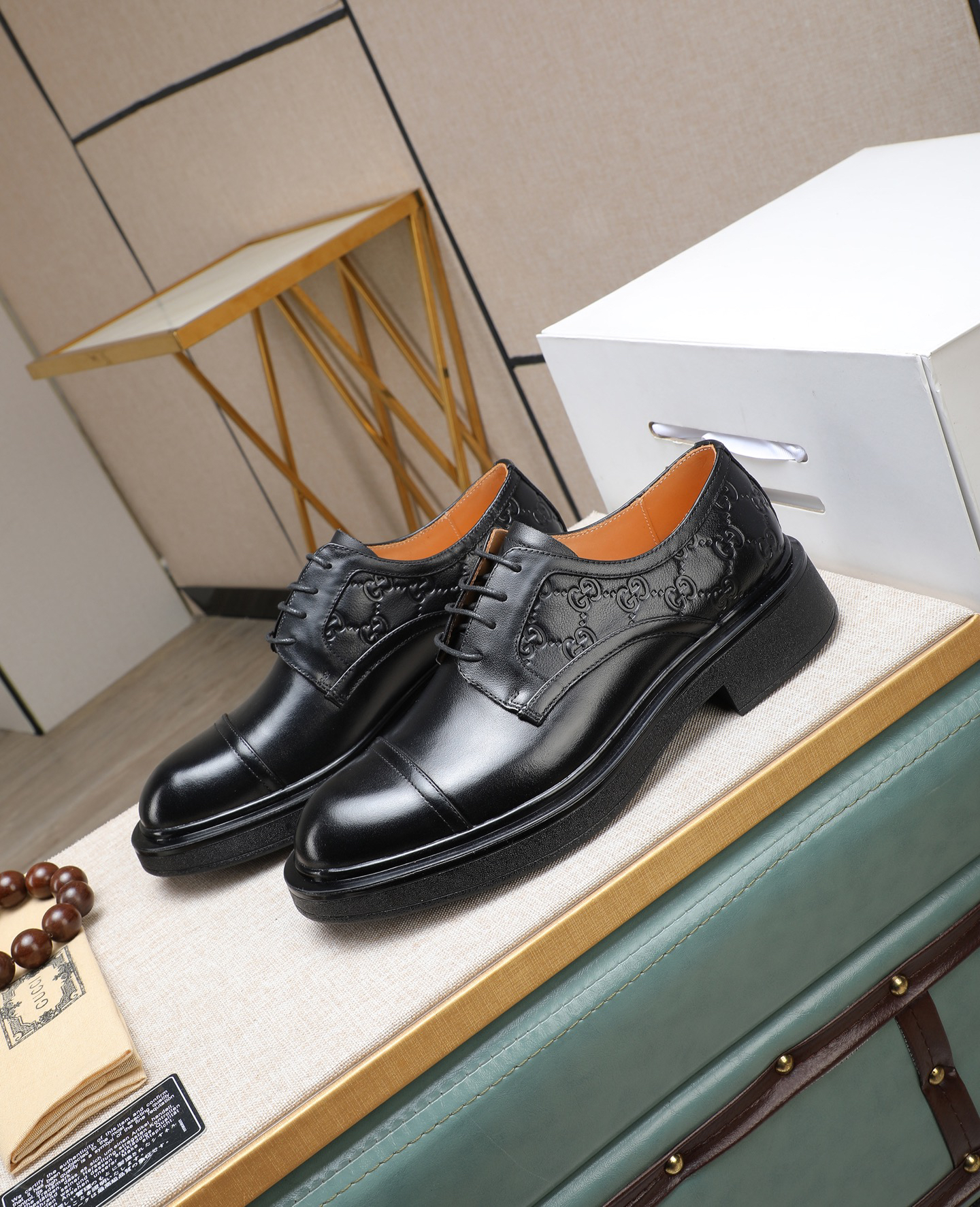 Gucci men's leather shoes-54
