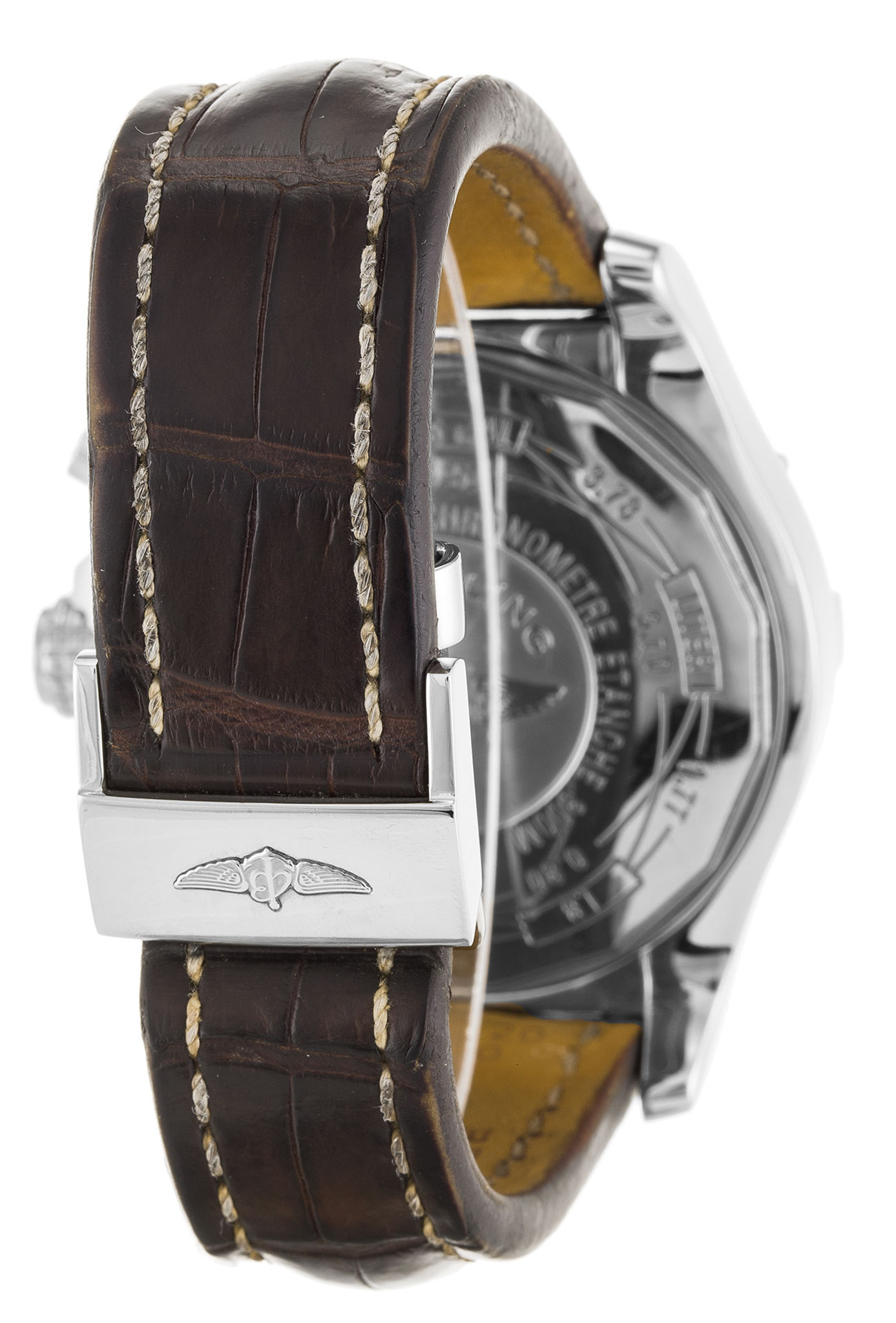 Super Avenger White Dial Leather Strap A13370