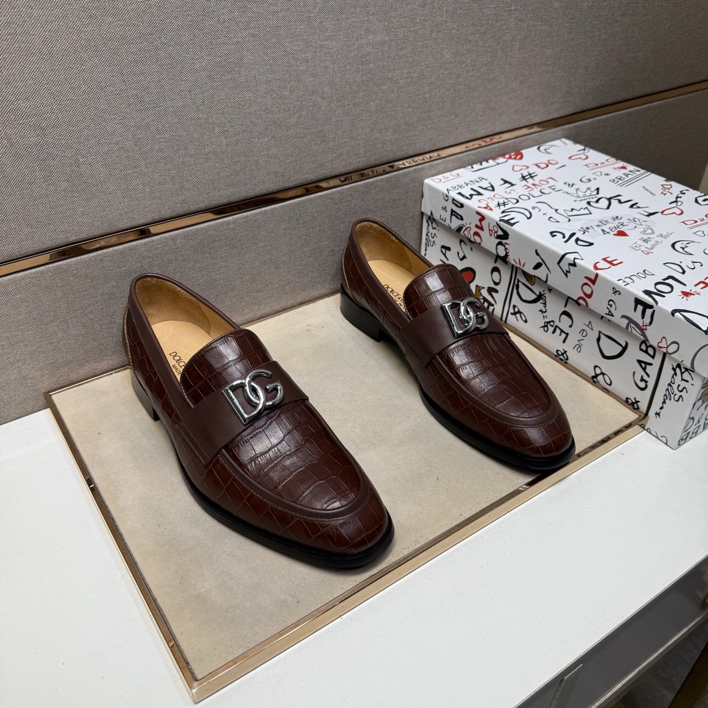 D&G men's leather shoes-41