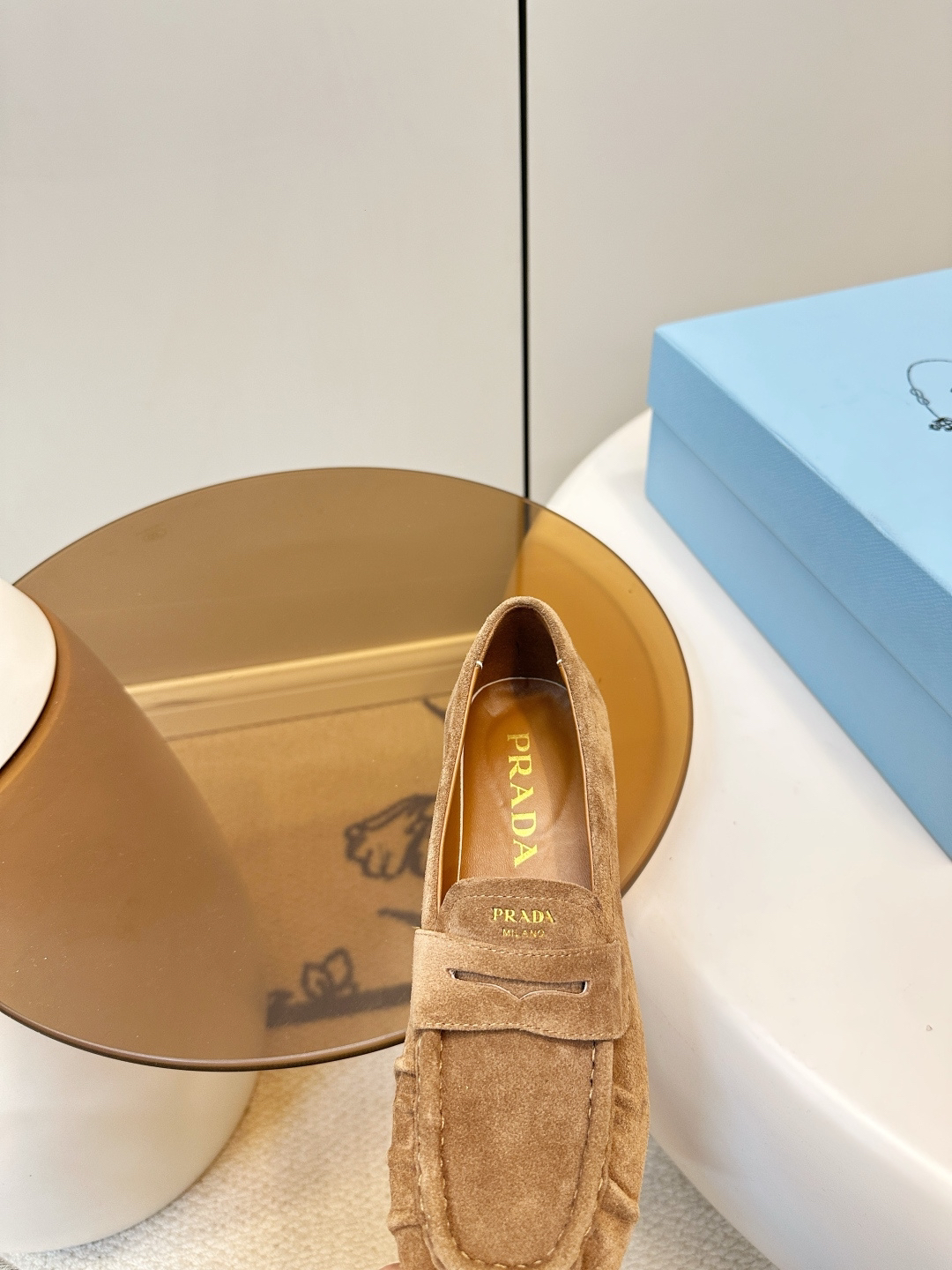 Prada women's leather shoes-47