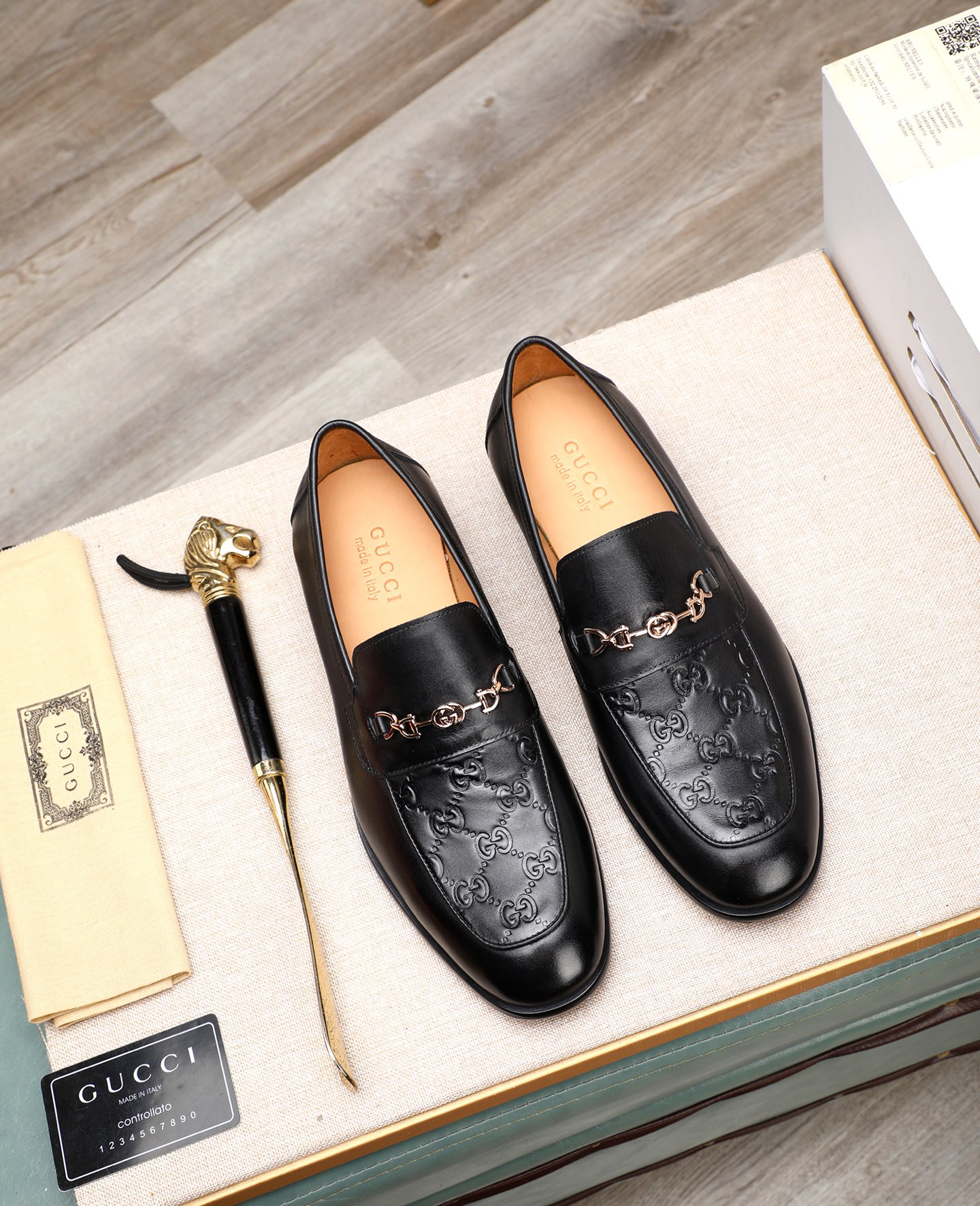 Gucci men's leather shoes-99