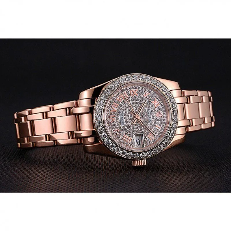 Datejust Diamond Dial And Bezel Pink Gold Case And Bracelet 622836