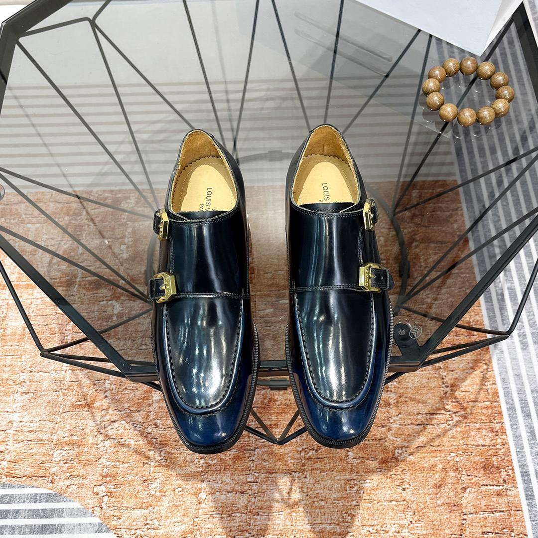 LV men's leather shoes-53