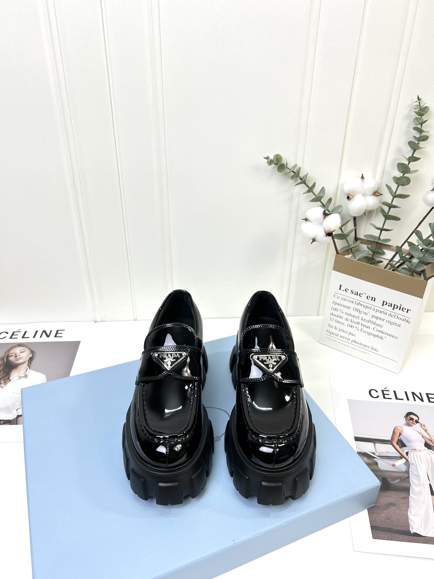 Prada women's leather shoes-29