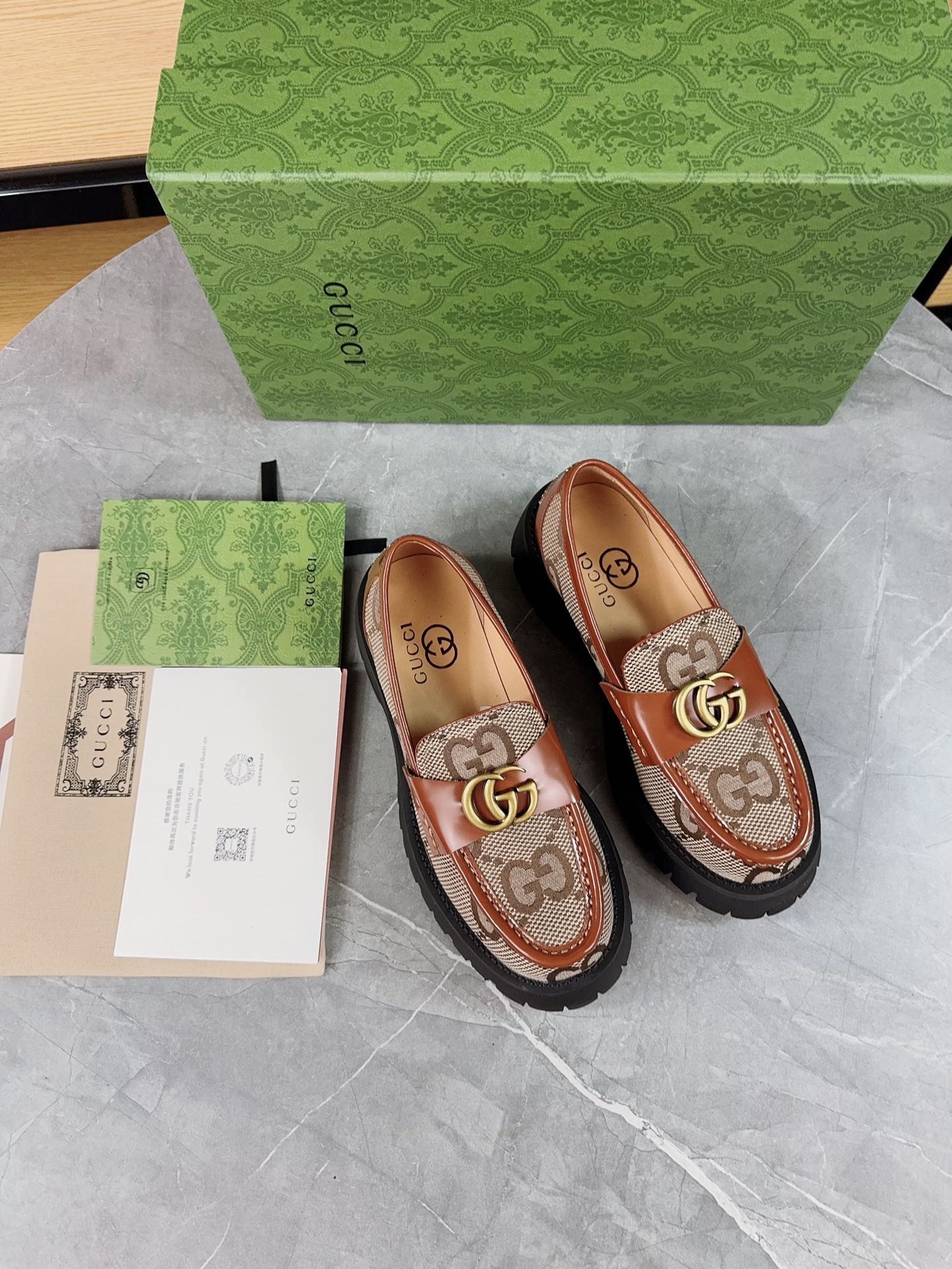 Gucci women's leather shoes-92