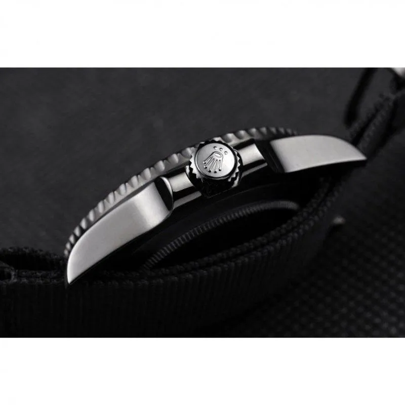 Swiss GMT Master II Pro-Hunter Black Fabric Strap Black Dial