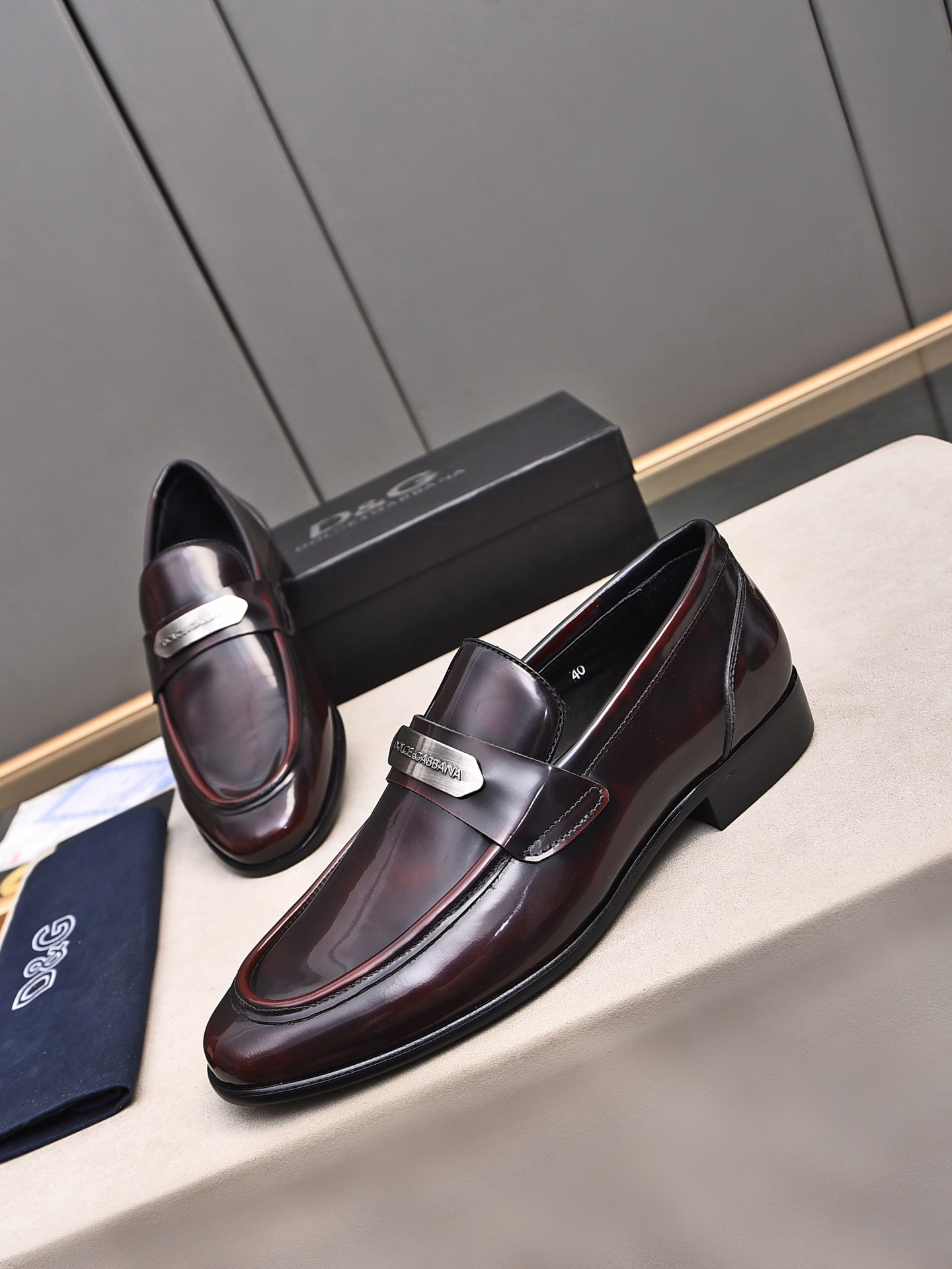 D&G men's leather shoes-56