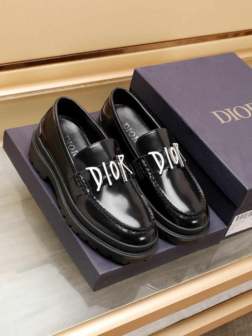 Dior men's leather shoes-26