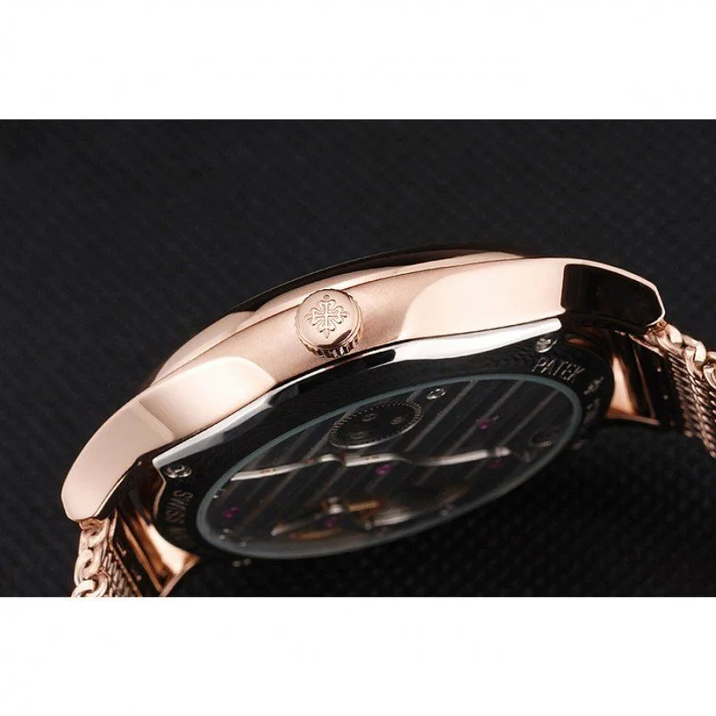 Calatrava Small Seconds Dial Black 40 mm, Rose Gold Plated