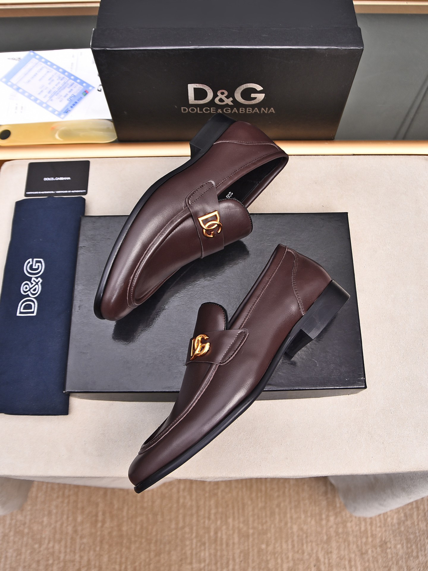 D&G men's leather shoes-62
