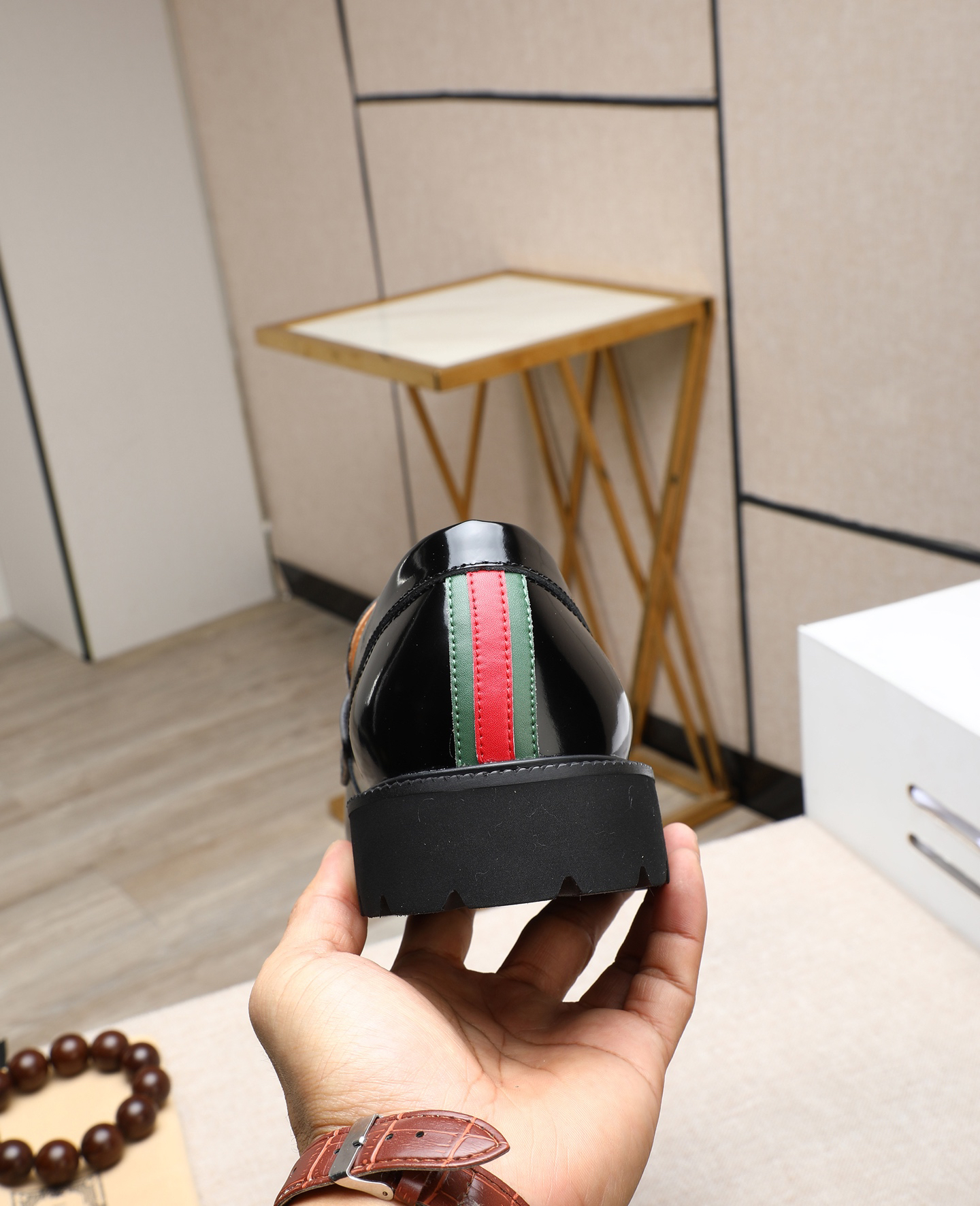 Gucci men's leather shoes-59