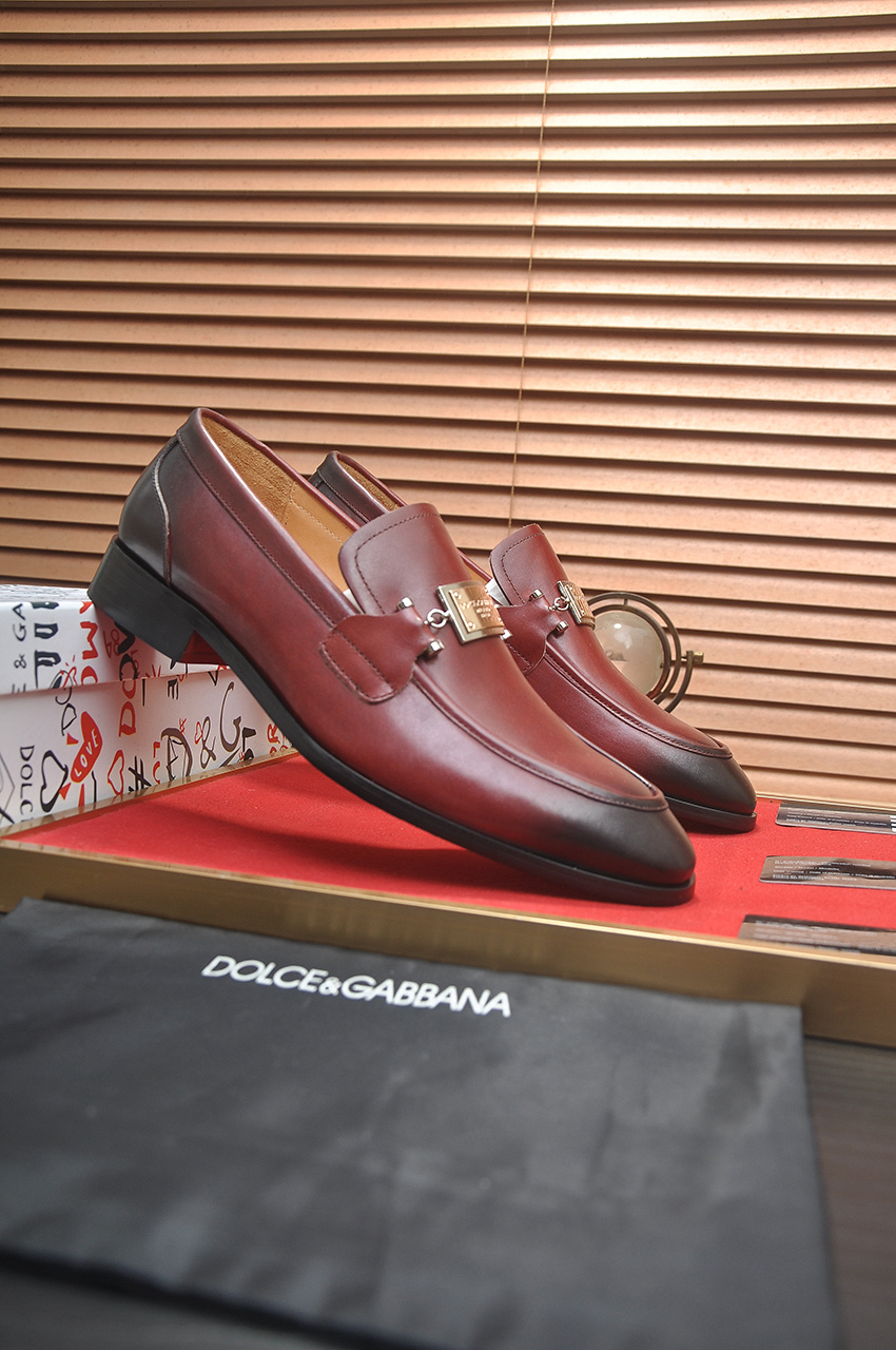 D&G men's leather shoes-1