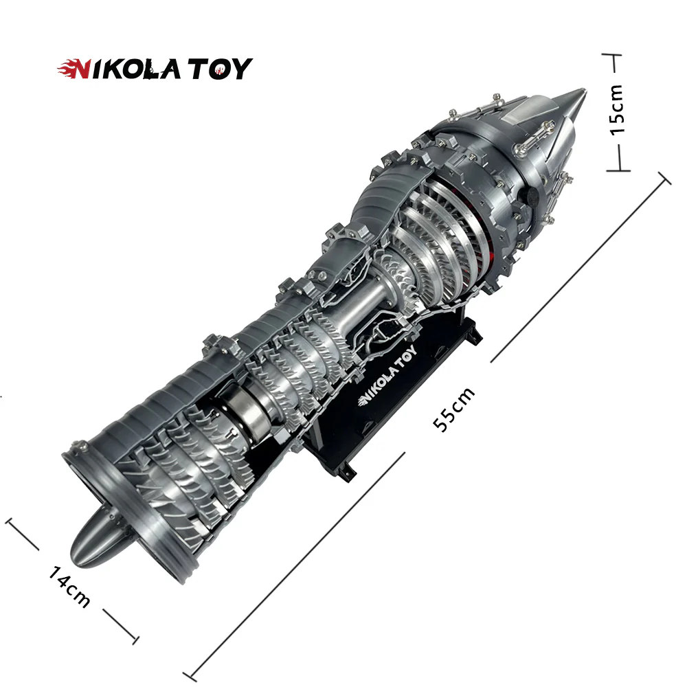 3D Printed Military Fighter Turbojet Engine Model