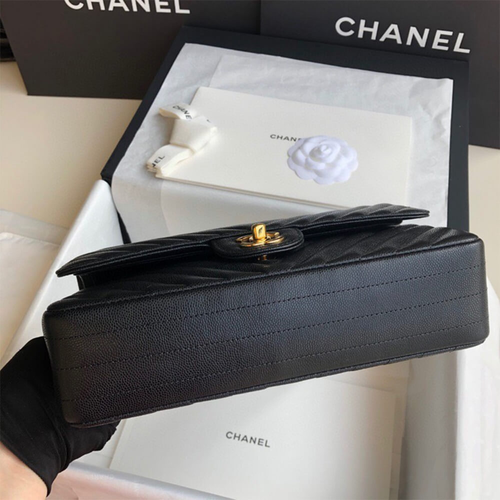 Chanel Classic Chevron Tweed Medium Flap