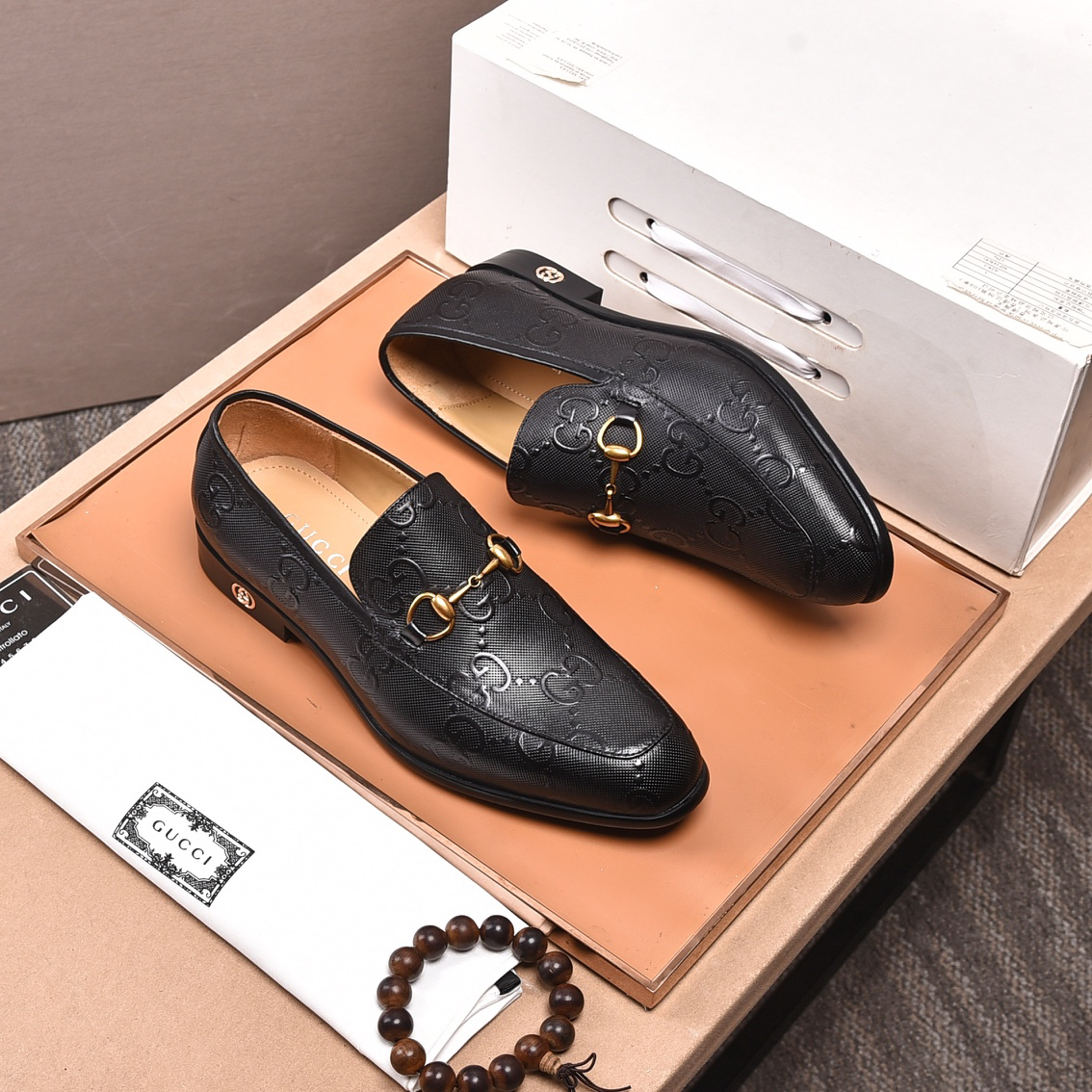 Gucci men's leather shoes-38