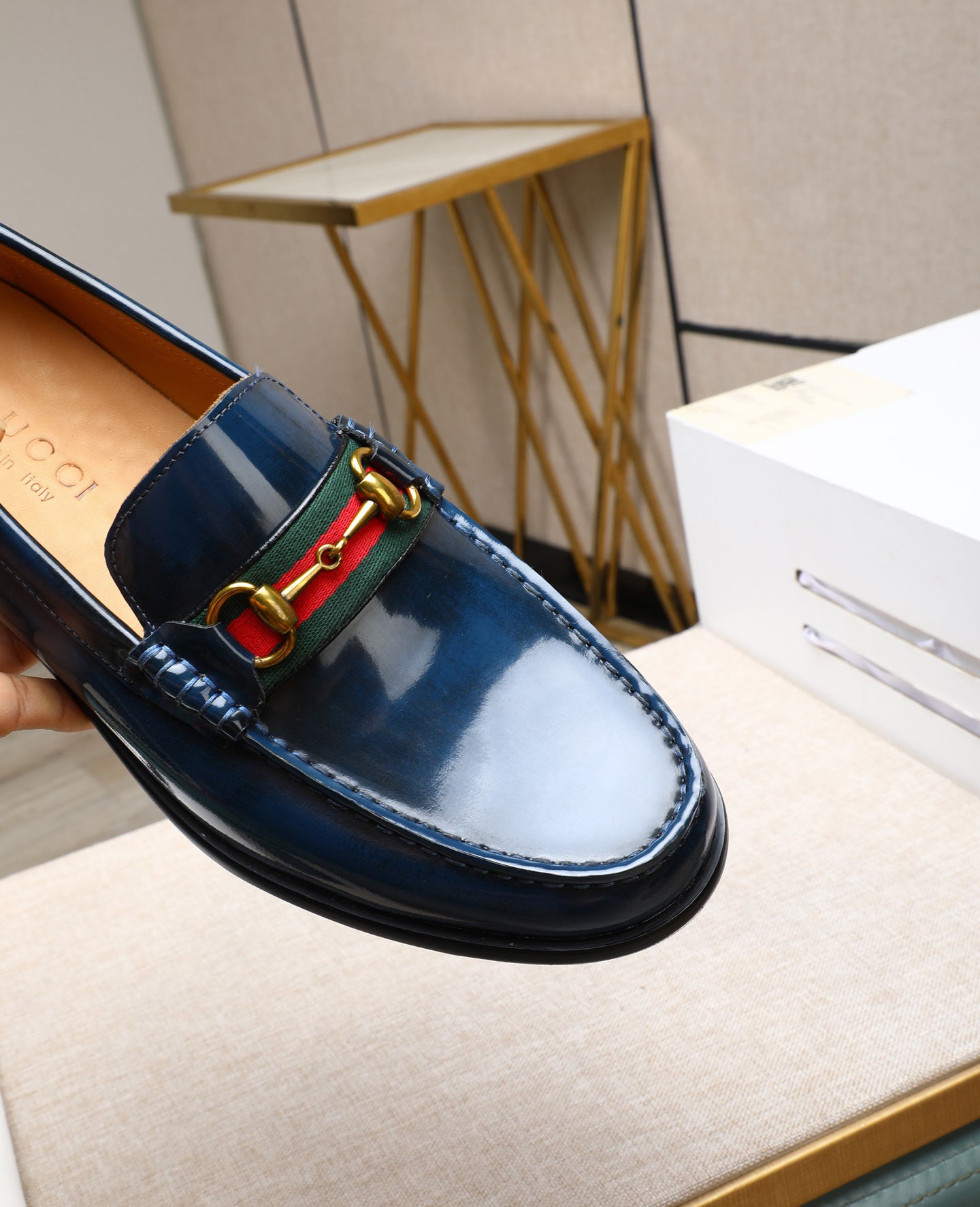 Gucci men's leather shoes-5