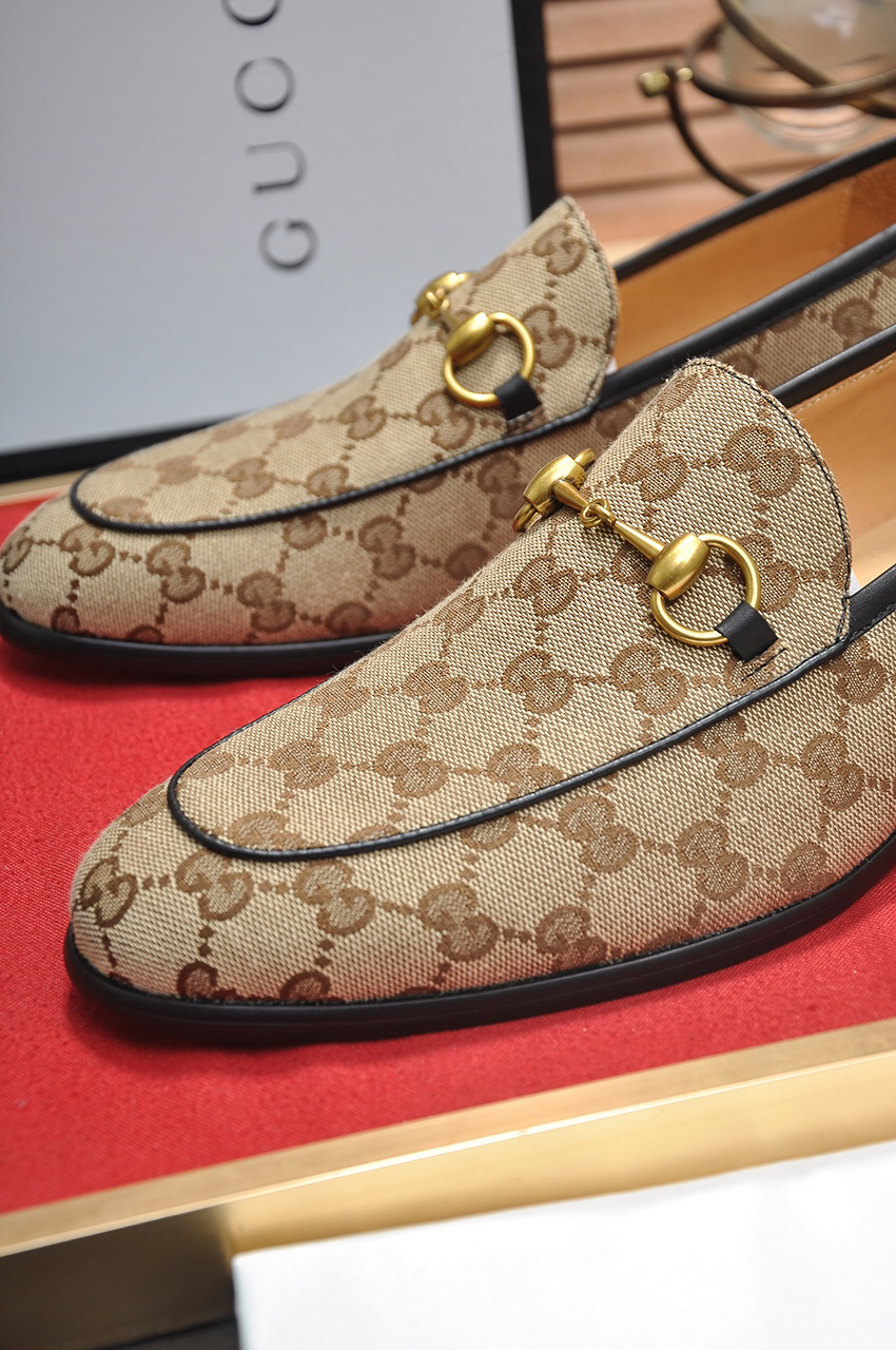 Gucci men's leather shoes-66