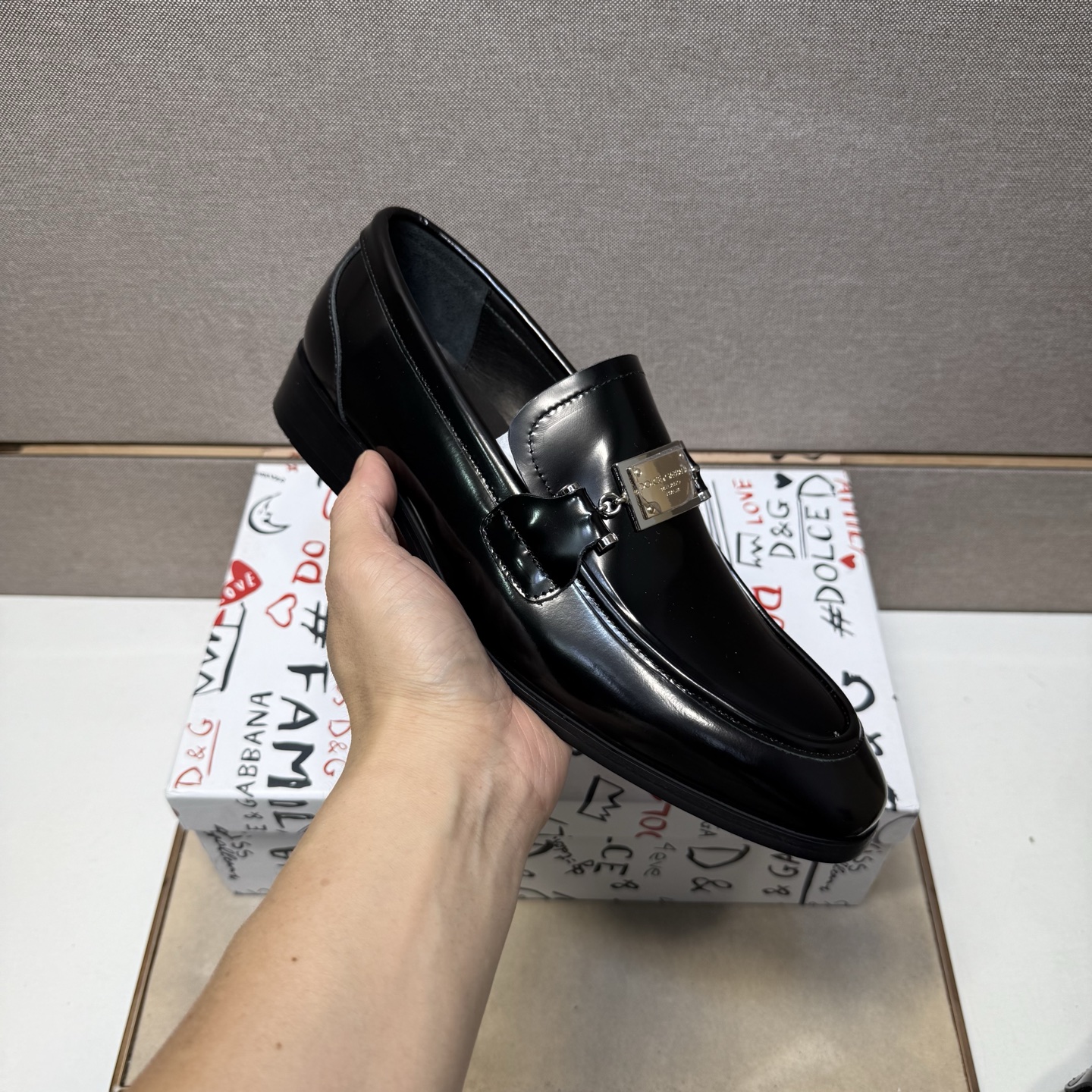 D&G men's leather shoes-37