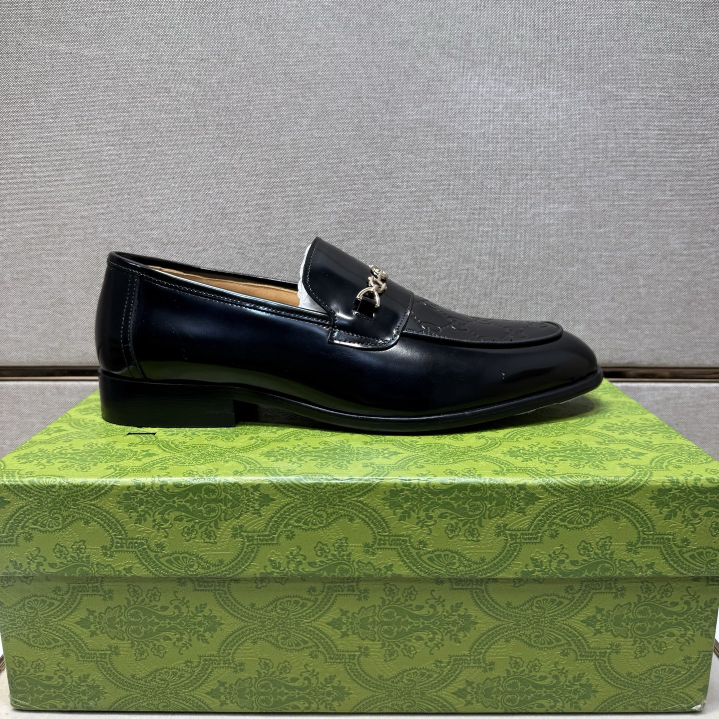 Gucci men's leather shoes-14