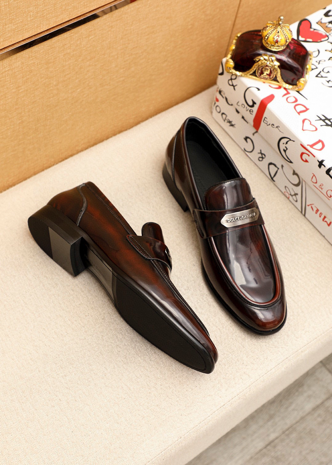 D&G men's leather shoes-52