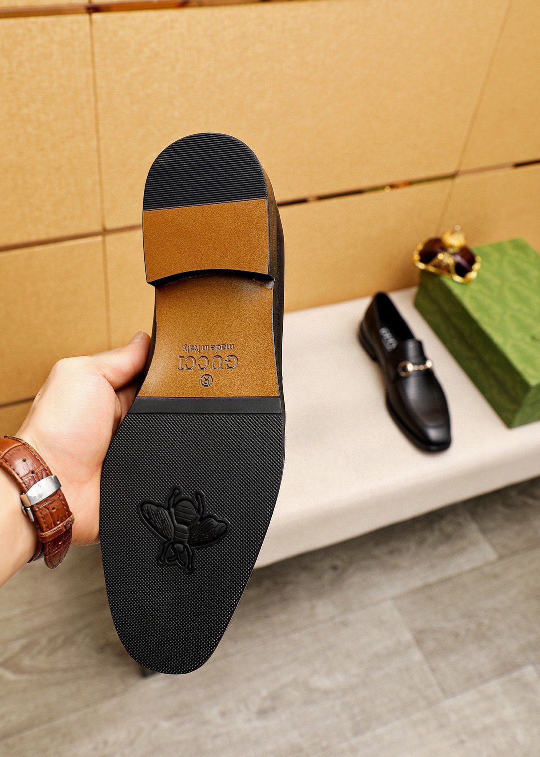 Gucci men's leather shoes-70